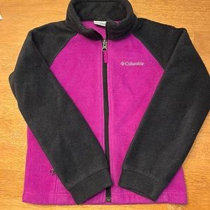 Columbia Fleece, Size XS (6-6X) magenta and black.